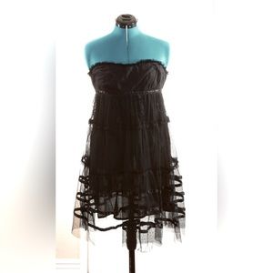 Black, Tubetop Dress, with Lace on Top